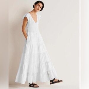 Boden white maxi dress